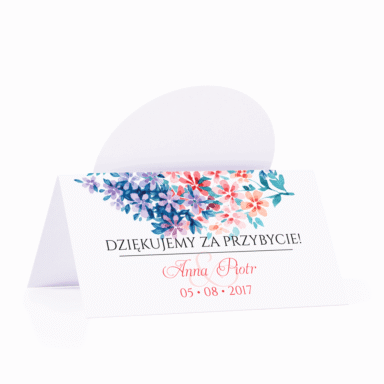 Winietka weselna motyw kwiatowy personalizacja
