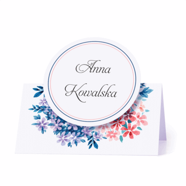 Winietka weselna motyw kwiatowy personalizacja