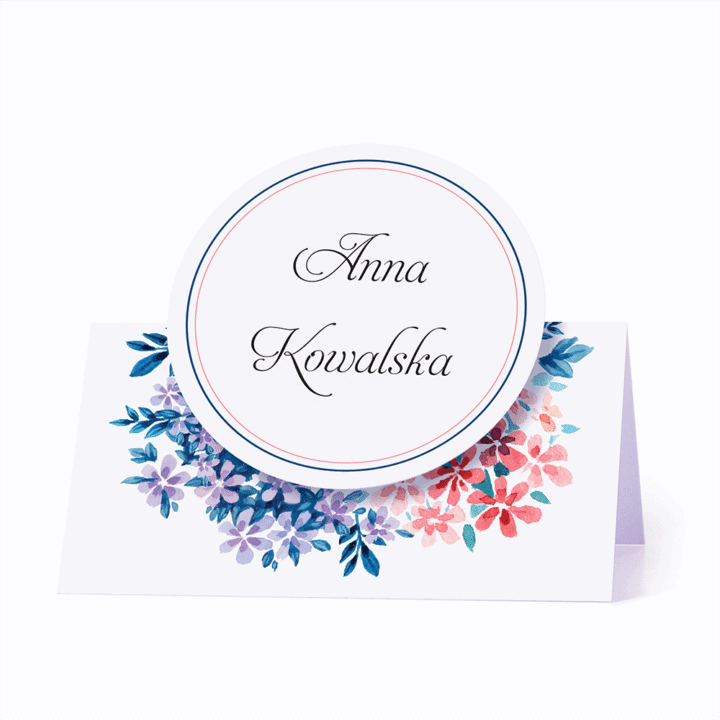 Winietka weselna motyw kwiatowy personalizacja