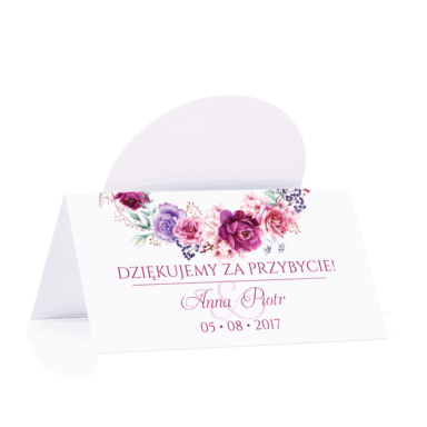 Winietka weselna motyw kwiatowy personalizacja