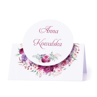 Winietka weselna motyw kwiatowy personalizacja