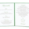 Menu weselne spis dań na stół kwiaty