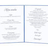 Menu weselne spis dań na stół