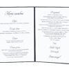 Menu weselne spis dań na stół kwiaty