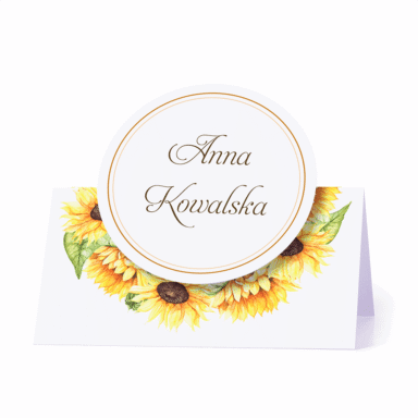 Winietka weselna na stół motyw kwiatów