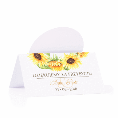 Winietka weselna personalizacja motyw kwiatowy