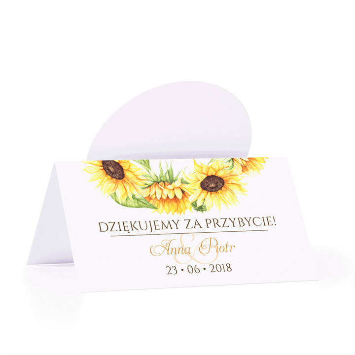 Winietka weselna personalizacja motyw kwiatowy
