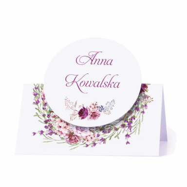 Winietka weselna motyw kwiatowy personalizacja