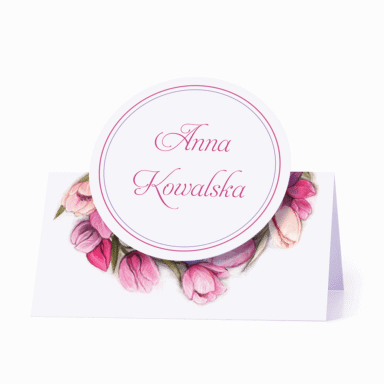 Winietka weselna motyw kwiatowy tulipany personalizacja