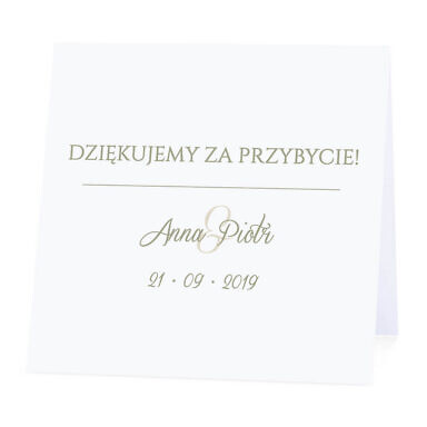 Winietka weselna na stół wizytówka podziękowanie personalizacja