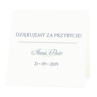 Winietka weselna na stół wizytówka podziękowanie personalizacja