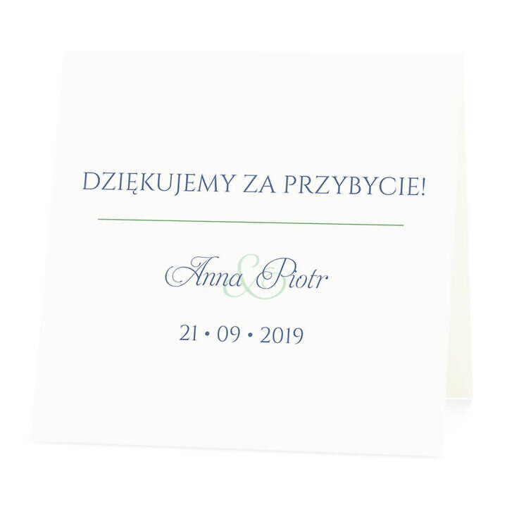 Winietka weselna na stół wizytówka podziękowanie personalizacja