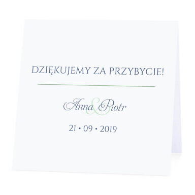 Winietka weselna na stół wizytówka podziękowanie personalizacja