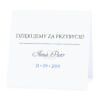 Winietka weselna na stół wizytówka podziękowanie personalizacja