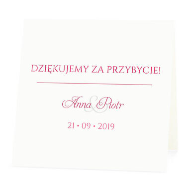 Winietka weselna na stół wizytówka podziękowanie personalizacja