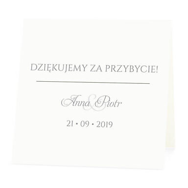 Winietka weselna na stół wizytówka podziękowanie personalizacja
