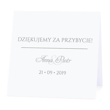 Winietka weselna na stół wizytówka podziękowanie personalizacja
