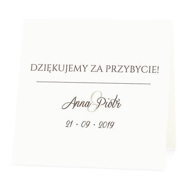 Winietka weselna na stół wizytówka podziękowanie personalizacja