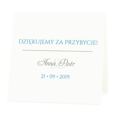 Winietka weselna na stół wizytówka podziękowanie personalizacja