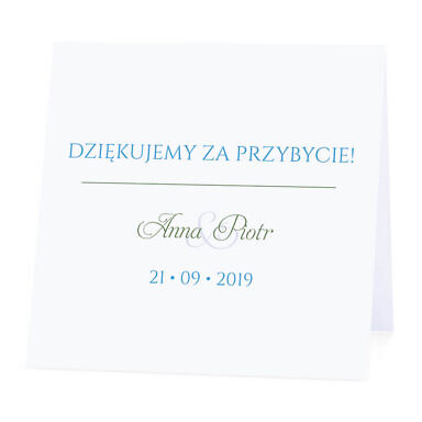 Winietka weselna na stół wizytówka podziękowanie personalizacja