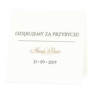 Winietka weselna na stół wizytówka podziękowanie personalizacja