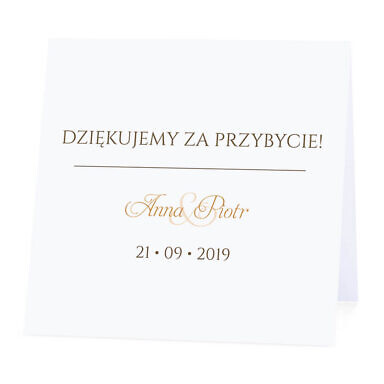 Winietka weselna na stół wizytówka podziękowanie personalizacja