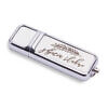Pendrive 16 GB USB 3.0 biały z grawerem ślubny
