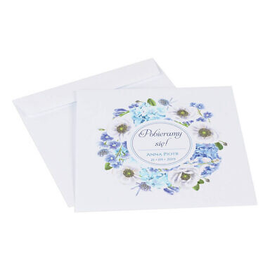 Zaproszenia ślubne Florals w12 koperta