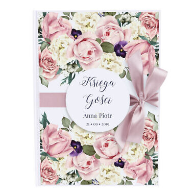 Księga gości Flowery wzór 3