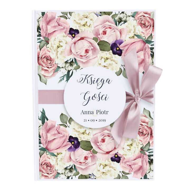 Księga gości Flowery wzór 3