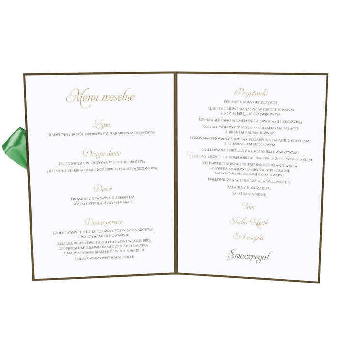 Menu weselne z kwiatami bzu w2