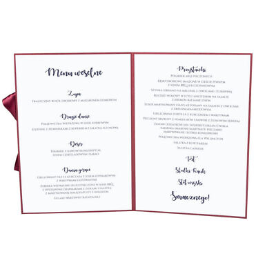 Menu weselne Flowery