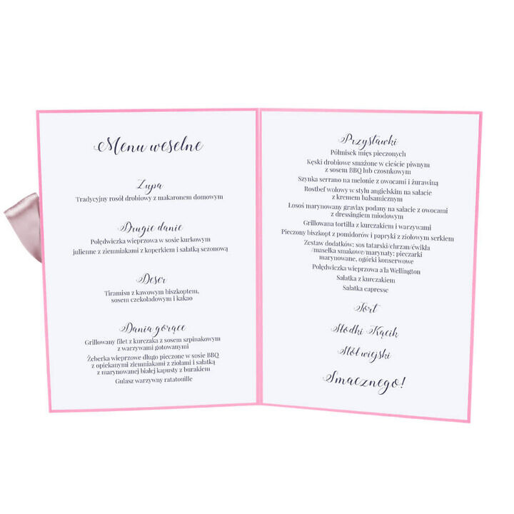 Menu weselne Flowery w3
