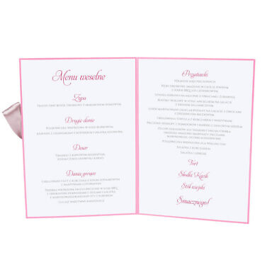 Menu weselne z kwiatami Piwonii w12