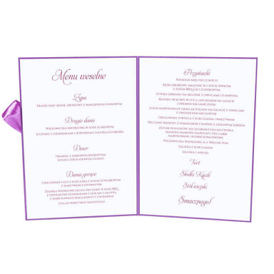 Menu weselne z kwiatami Piwonii w14