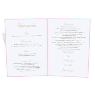 Menu weselne Florals w10
