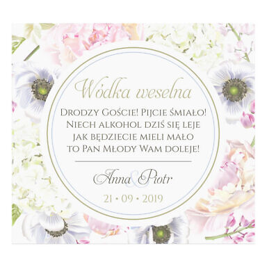 Naklejki na alkohol Florals w10