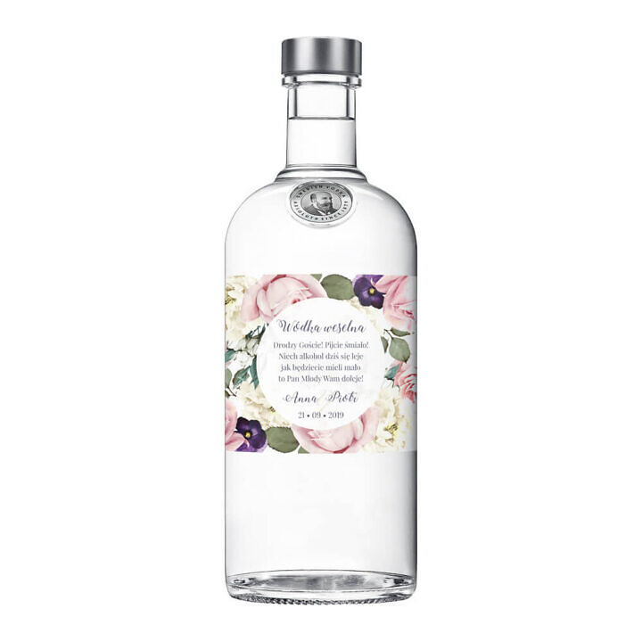 Naklejki na alkohol Flowery w3