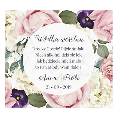 Naklejki na alkohol Flowery w3