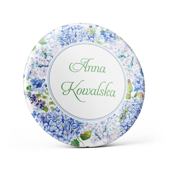 Przypinka z kwiatami Hortensji w4