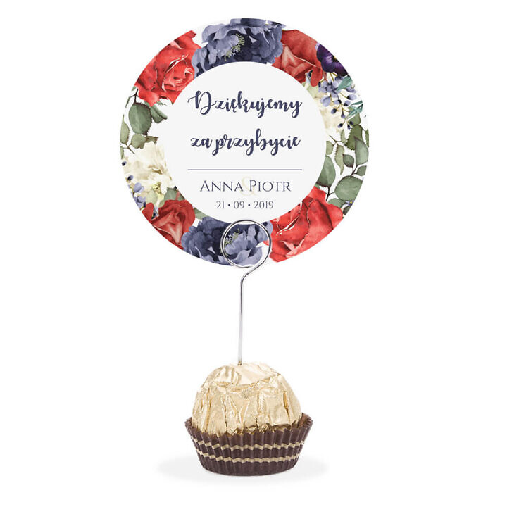 Winietka weselna na szpilce Flowery