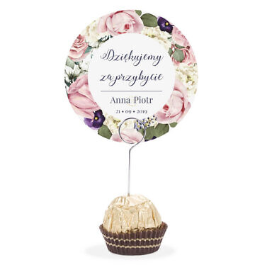 Winietka weselna na szpilce Flowery w3