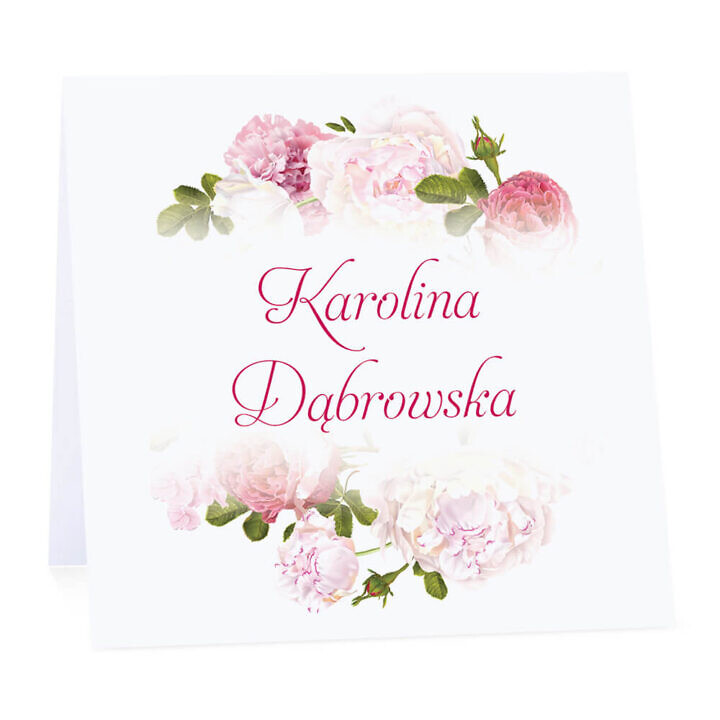Winietka weselna z kwiatami piwonii w11