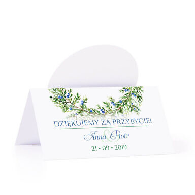 Winietka weselna z gałązkami jałowca