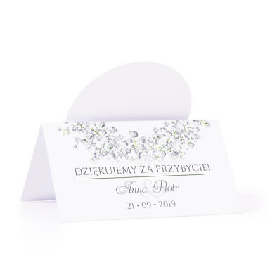 Winietka weselna z kwiatami gipsówki