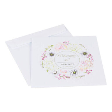 Koperta do zaproszeń ślubnych z motywem kwiatowym Florals w10