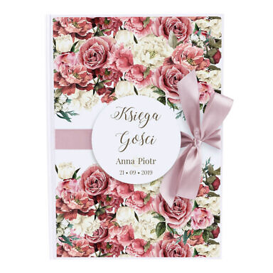 Księga gości Flowery wzór 4