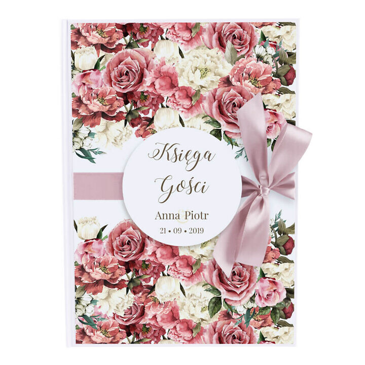 Księga gości Flowery wzór 4