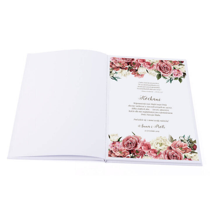 Księga gości Flowery wzór 4 pierwsza strona