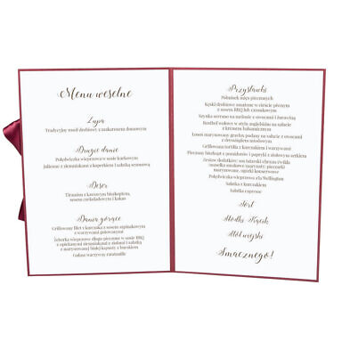 Menu weselne Flowery w4